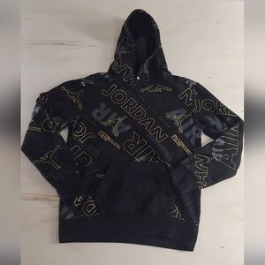 Jordan Black Graphic Hoodie Sweatshirt #C